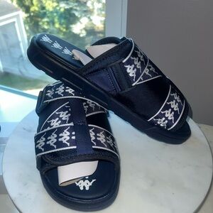 Kappa Navy and White Slide Sandals